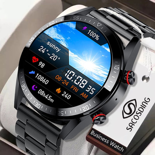 2022 New 454*454 Screen Smart Watch Always Display The Time Bluetooth Call Local Music Smartwatch For Mens Android TWS Earphones